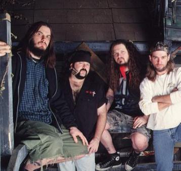 Pantera, 2000, from left to right: Phil Anselmo, Vinnie Paul, Dimebag Darrell, Rex Brown